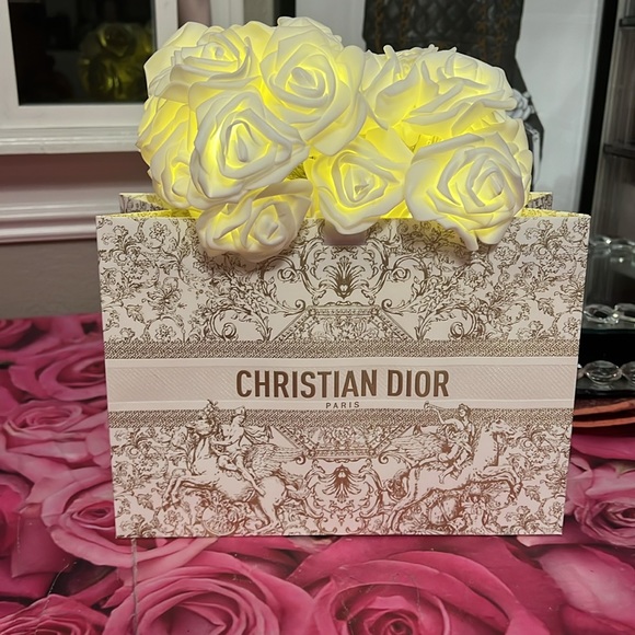 GlammitCreations Light Up Rose Arrangement in Dior Holiday Shopping Bag - Picture 9 of 12